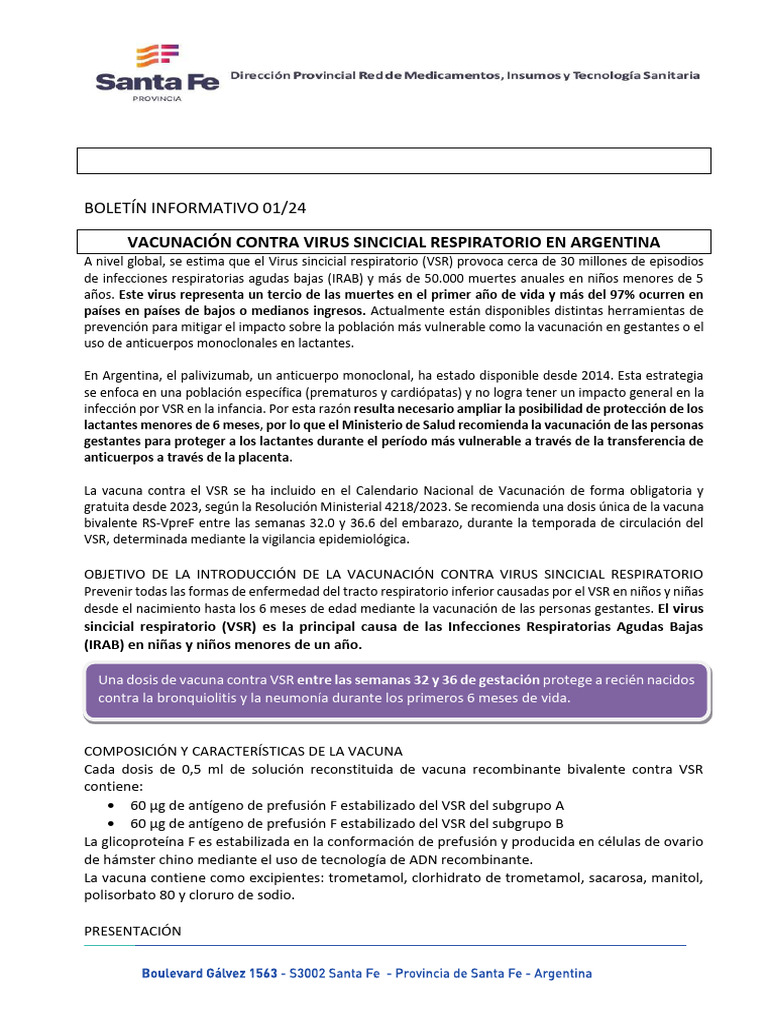 Sanfa Fe VSR | PDF | Medicina | Inmunología