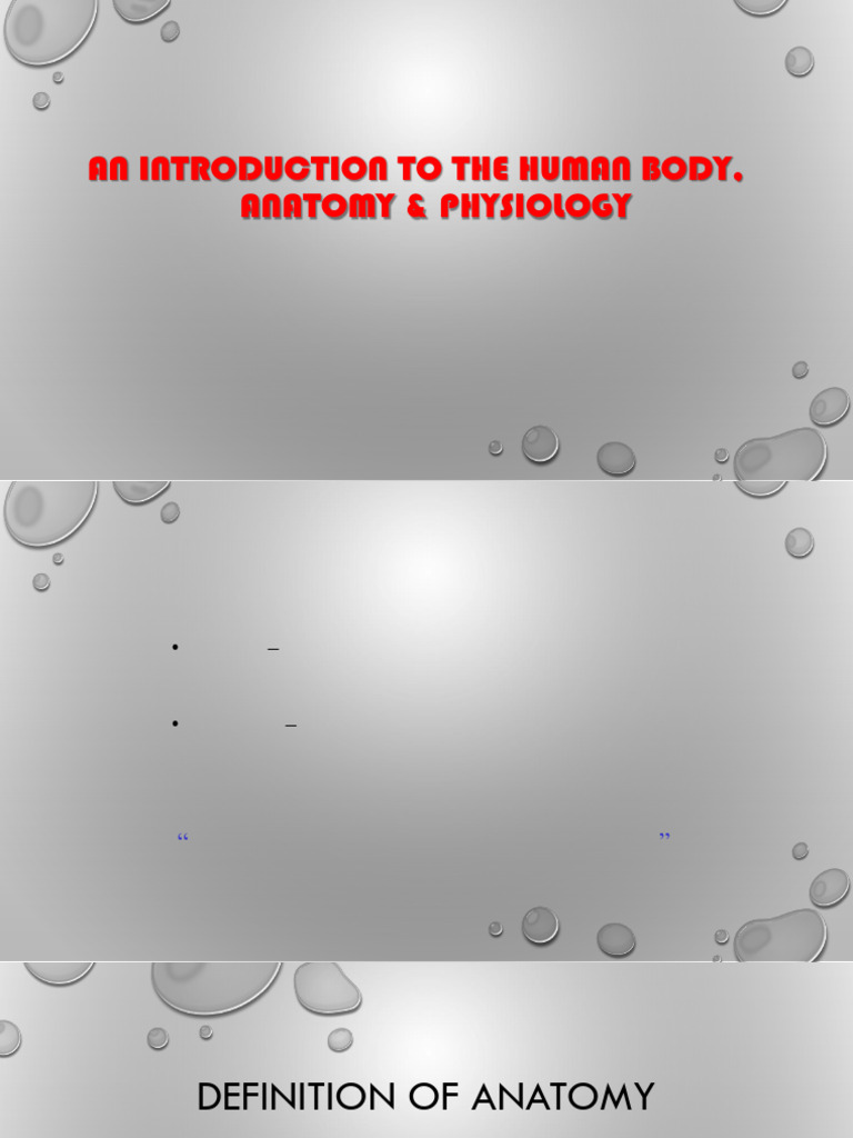 An Introduction To The Human Body, Anatomy | PDF | Human Body | Anatomy