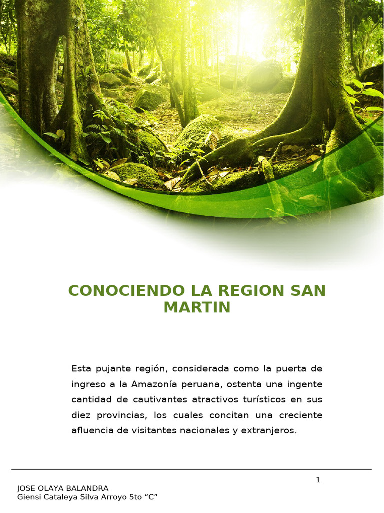 Conociendo La Region San Martin | PDF | Perú