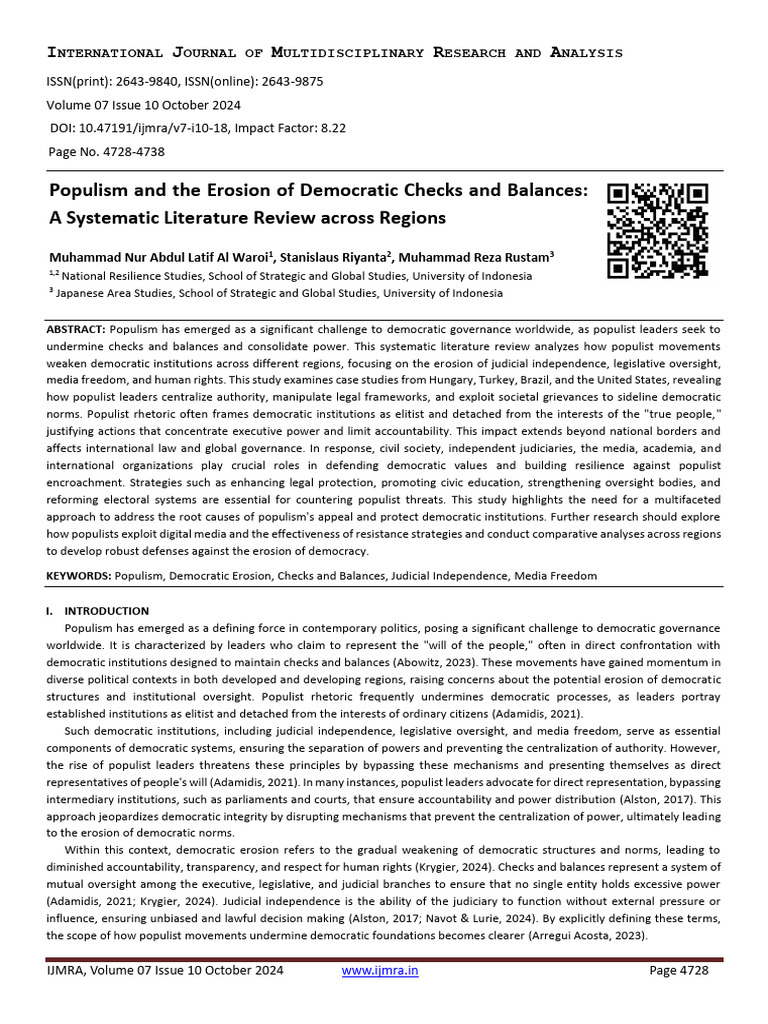 Populism and The Erosion of Democratic C | PDF | Populism | Democracy