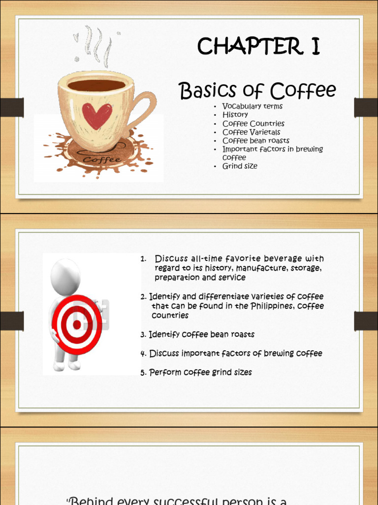 CHAPTER 1 Basics of Coffee | PDF | Coffee | Taste