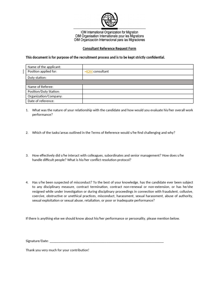 Recommendation Form | PDF