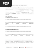 Contrato de Mutuo Simple en México | PDF