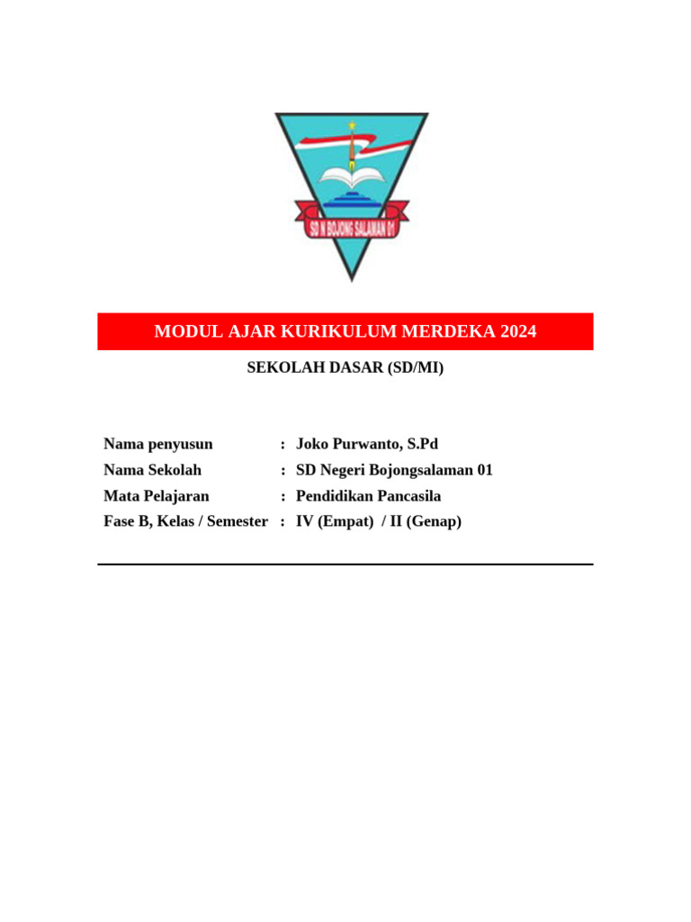Modul Ajar Kurikulum Merdeka Adiwiyata | PDF