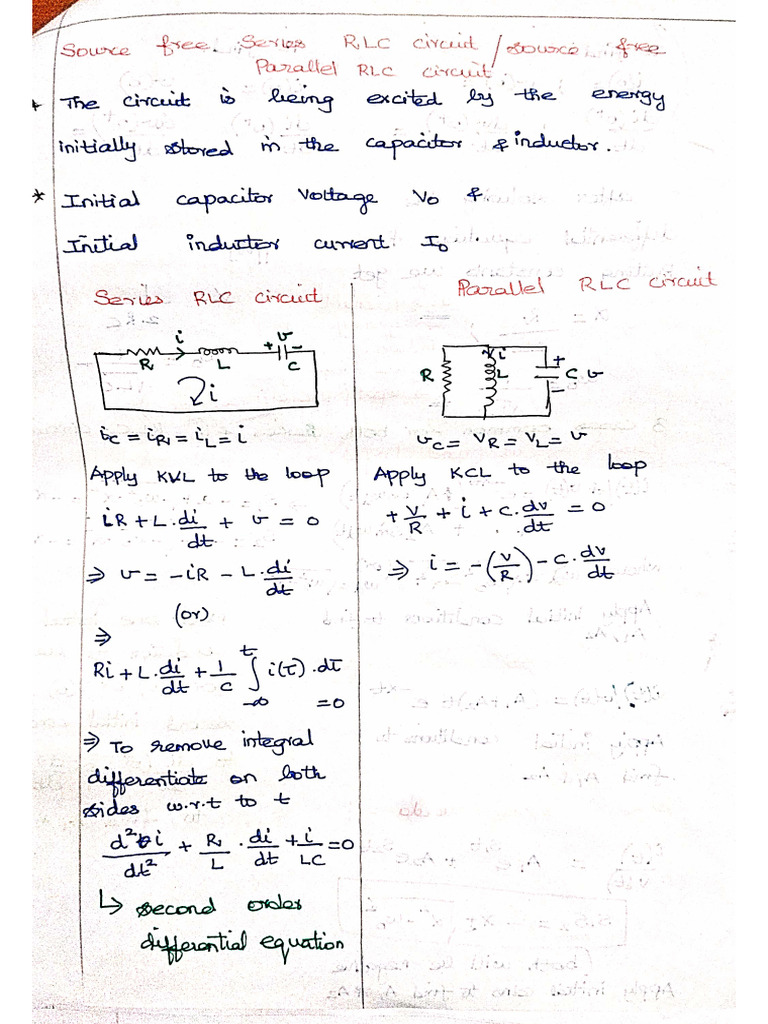 RLC Second Order Circuit-1 | PDF