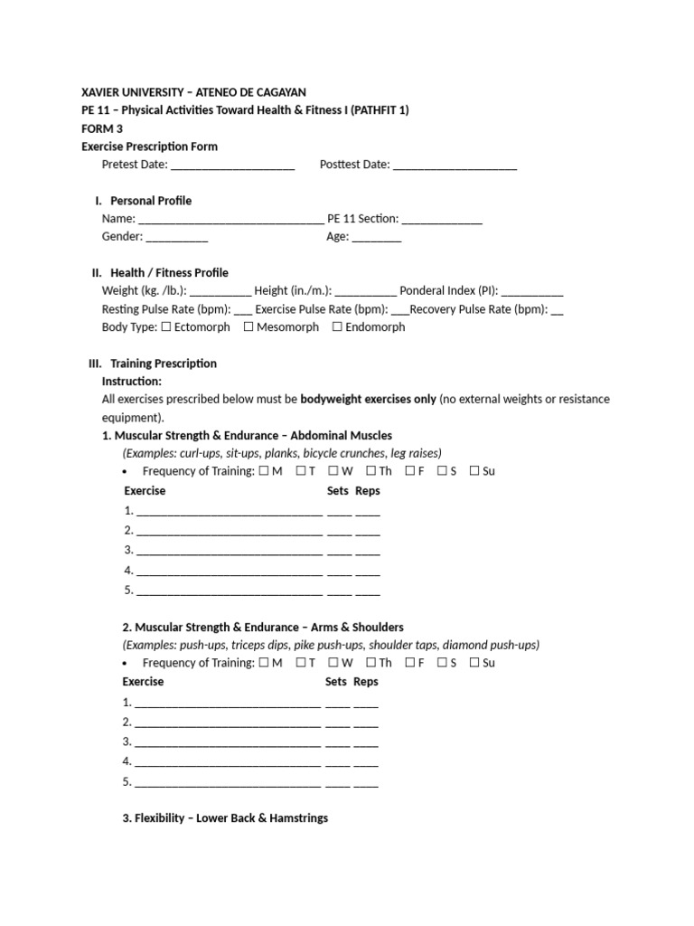 Exercise Prescription Revised | PDF | Strength Training | Management Of ...