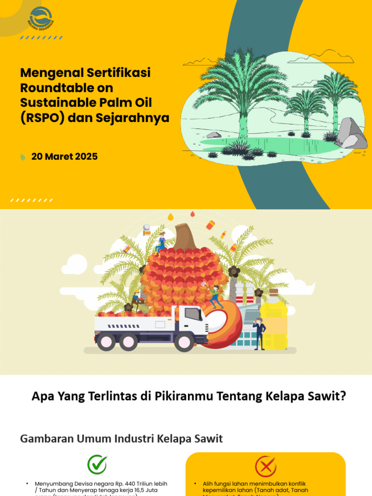 Mengenal Sertifikasi RSPO Dan Sejarahnya P20 | PDF