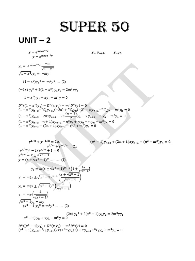 SUPER 50 MAths | PDF | Mathematical Objects | Applied Mathematics