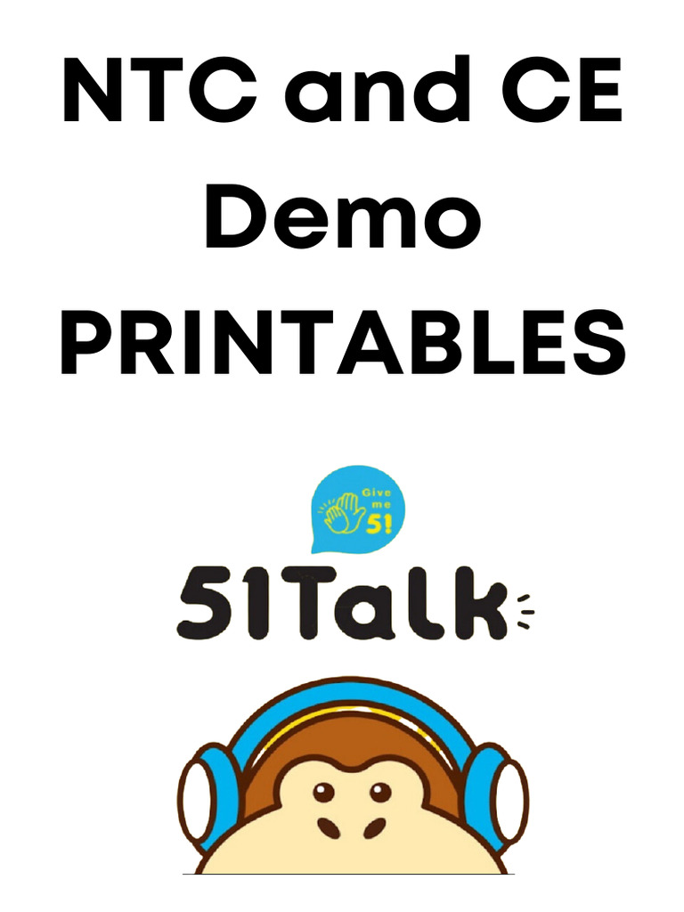 Printables For NTC and Ce Demo | PDF