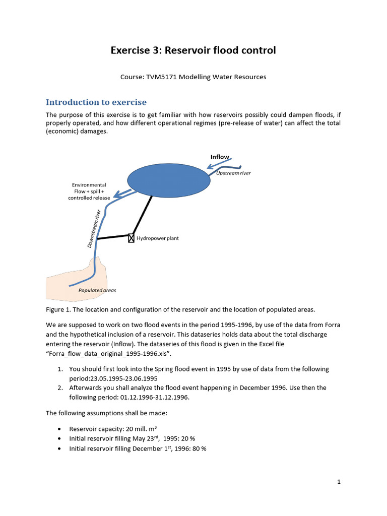 Ex 2 Flood Control Answer | PDF | Discharge (Hydrology) | Reservoir