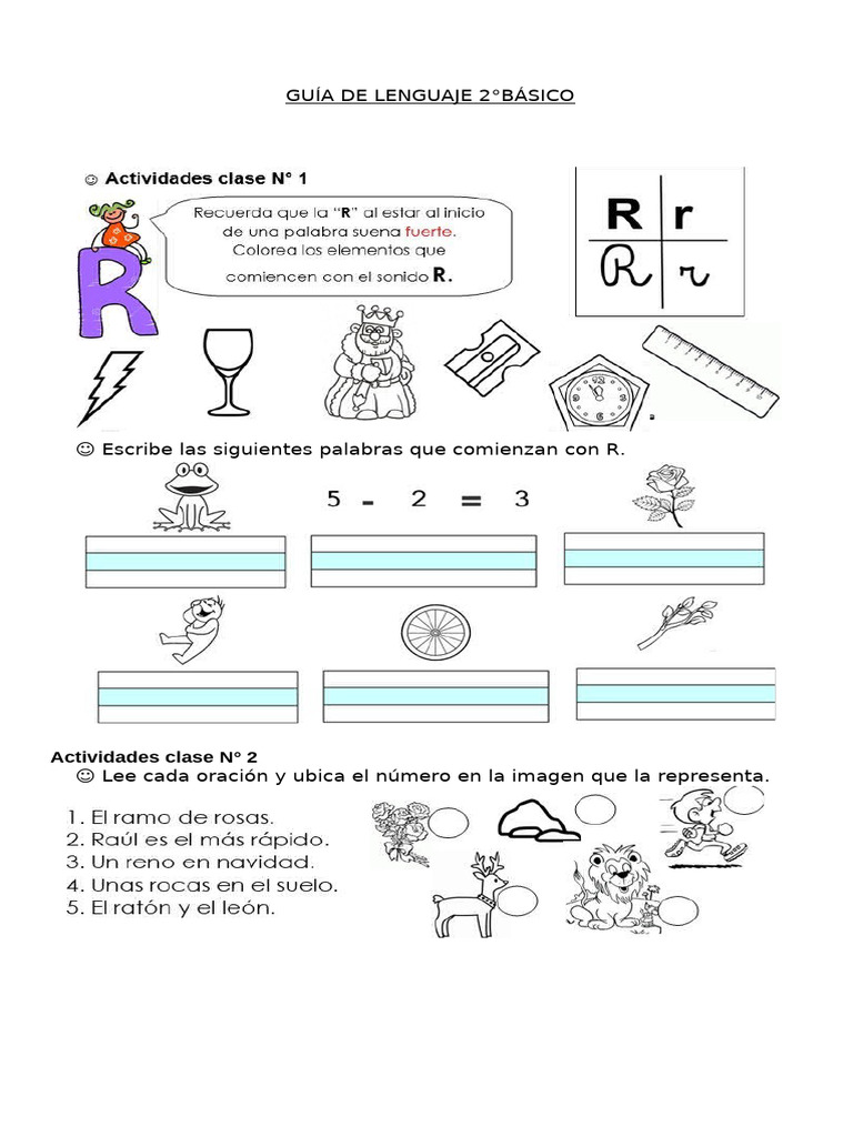 Guía Letra R Segundo | PDF