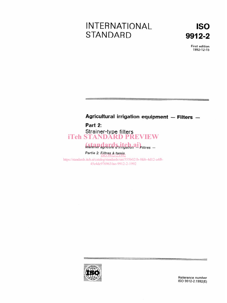 Iso 9912 2 1992 | PDF | International Organization For Standardization