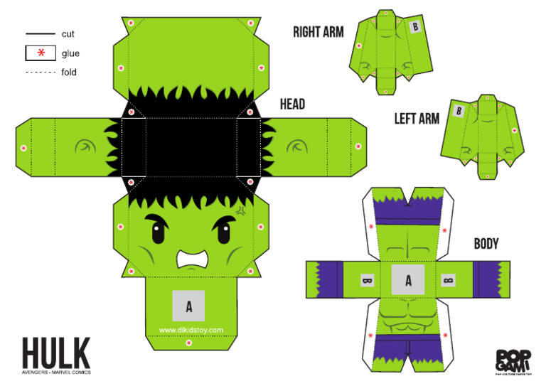 Hulk Papertoy (1) | PDF