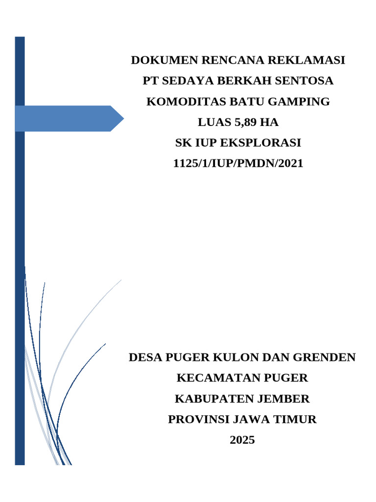 Final Dokumen Rencana Reklamasi PT SBS | PDF
