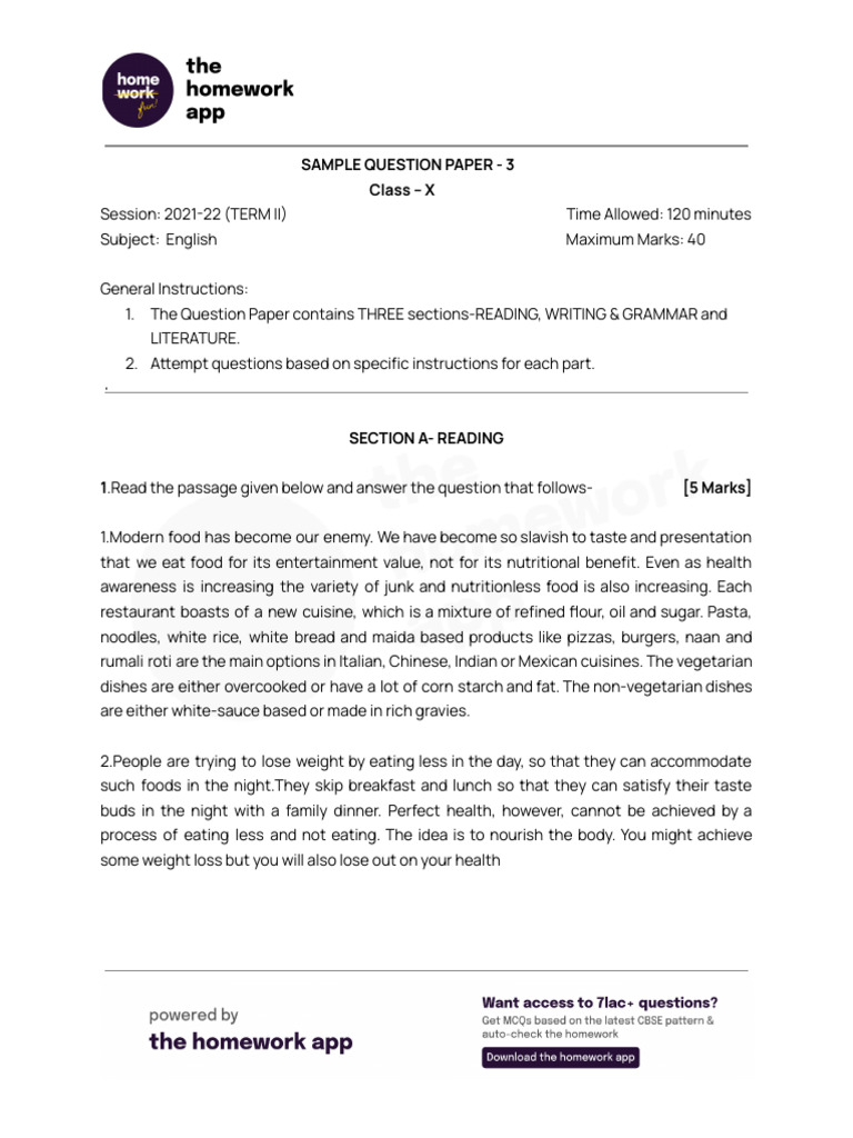 Sample Question Paper - 3 | PDF | International Red Cross And Red ...