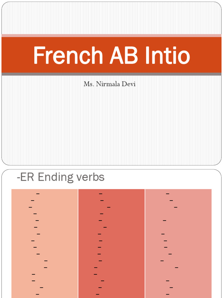 French AB Intio Verbs | PDF