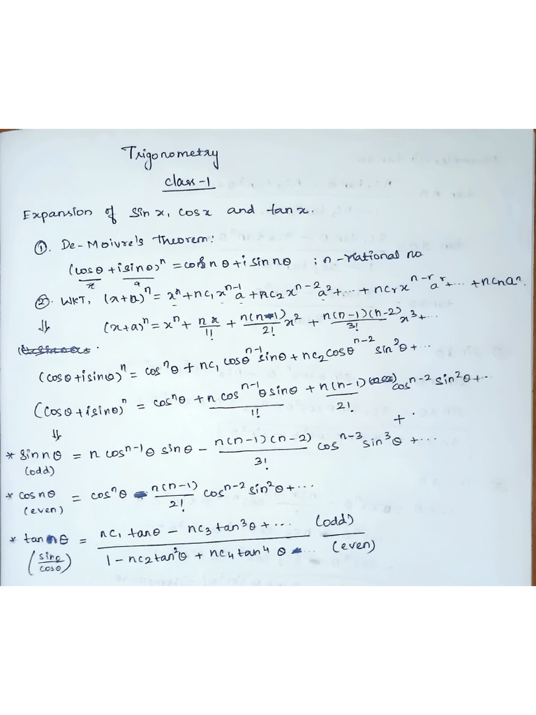 Trigonometry Class 4 | PDF