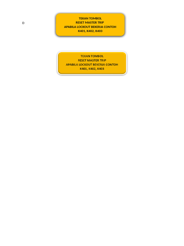 Tekan Tombol Reset Master Trip Apabila Lockout Bekerja Contoh K401 ...