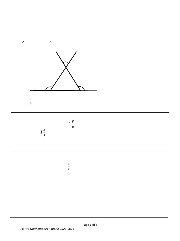P6 Mathematics Paper 2 | PDF | Area | Mathematics