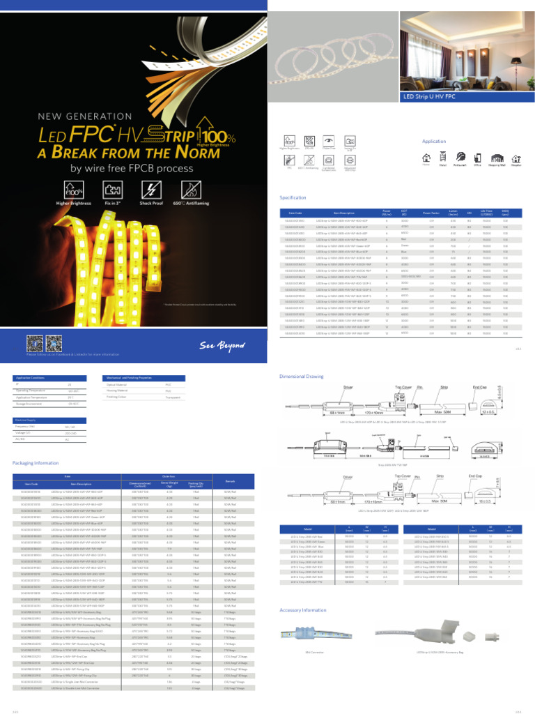 3. Led Strip u Hv Fpc | PDF | Alternating Current | Electric Power