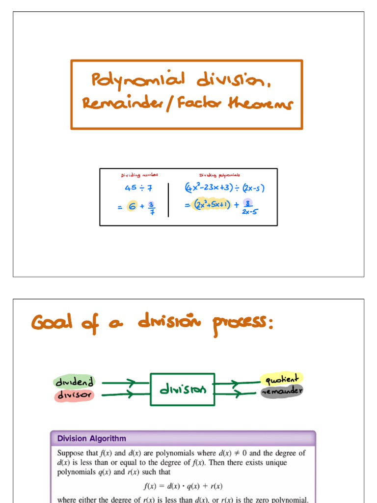 3.3 Polynomial Division | PDF