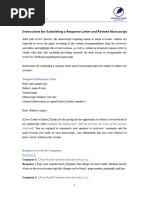 Template for Responding to Reviewer Comments | PDF | Career & Growth ...