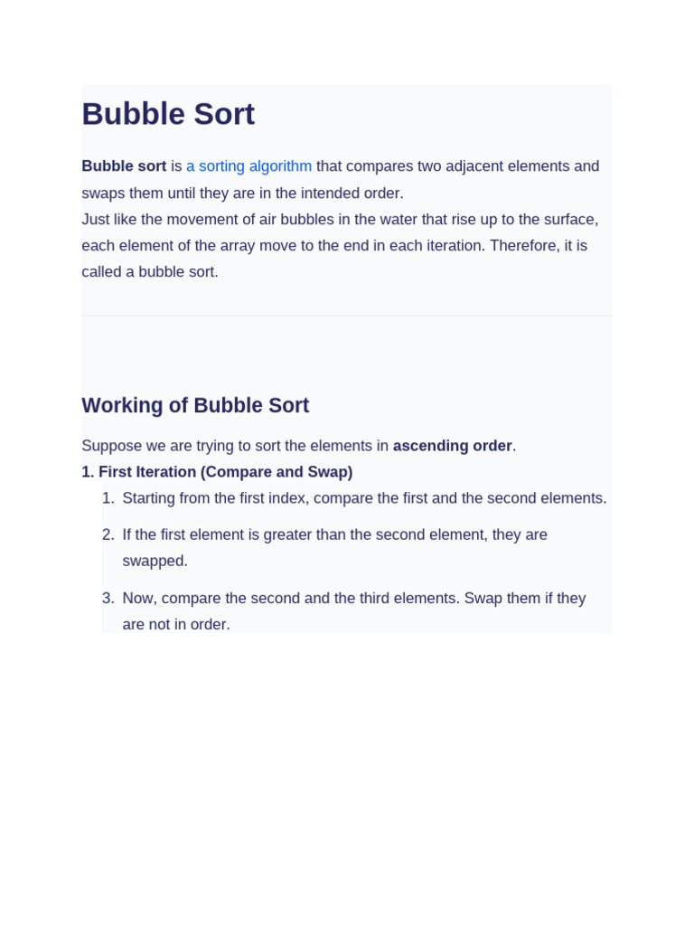 Bubble Sort and Linear Search | PDF
