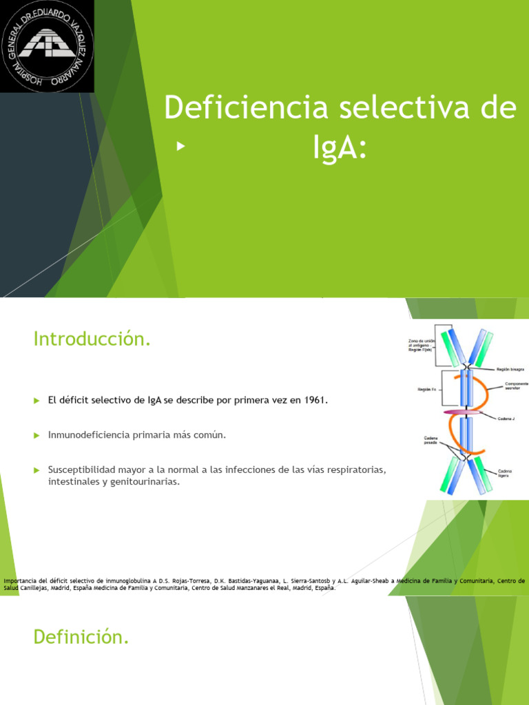 Deficiencia selectiva de IgA | PDF | Alergia | Enfermedades y trastornos