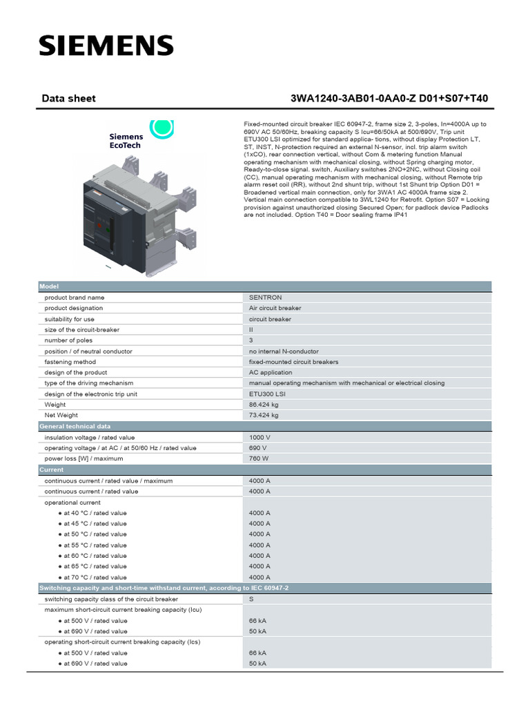 3WA12403AB010AA0-Z+D01+S07+T40 Datasheet en | PDF | Alternating Current ...