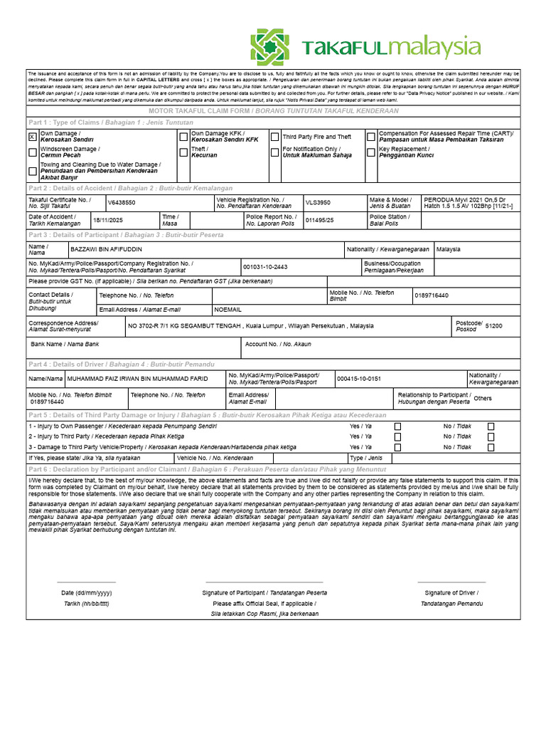 Claim Form | PDF
