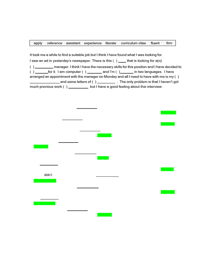 Final Test of Course A2.2 | PDF
