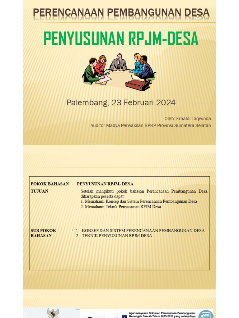 Penyusunan Rpjm-Desa | PDF