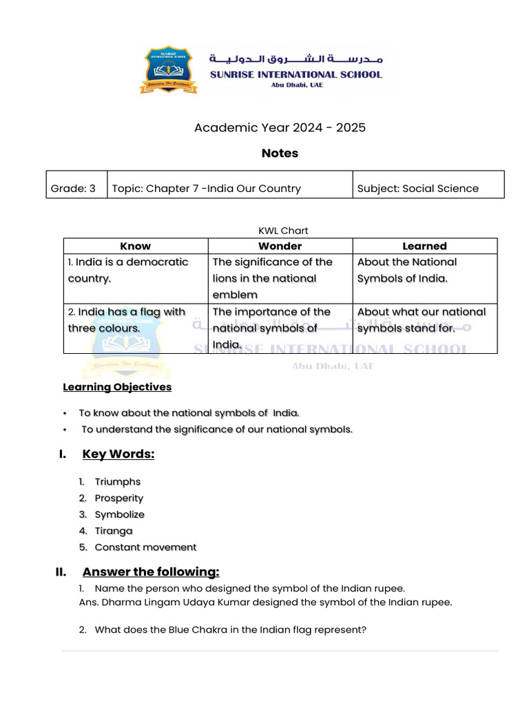 Chapter 8 - Our Country - Notes | PDF