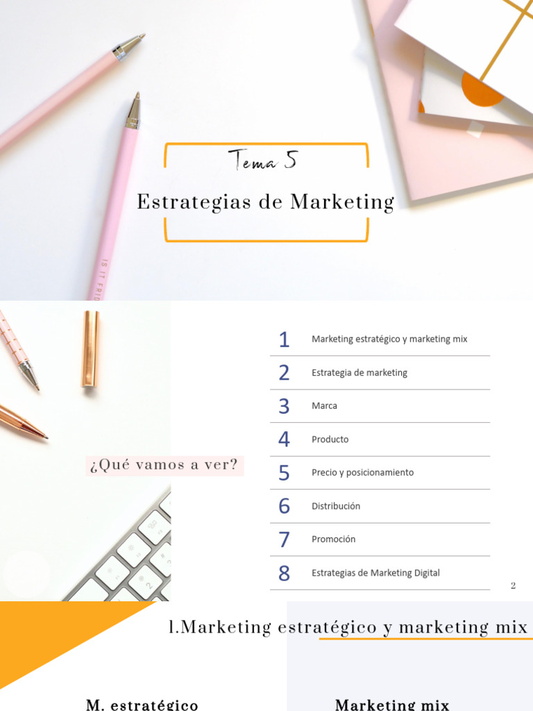 Tema 5. Estrategias de Marketing | PDF | Marketing de motores de ...