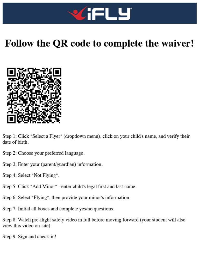 Waiver QR Code | PDF