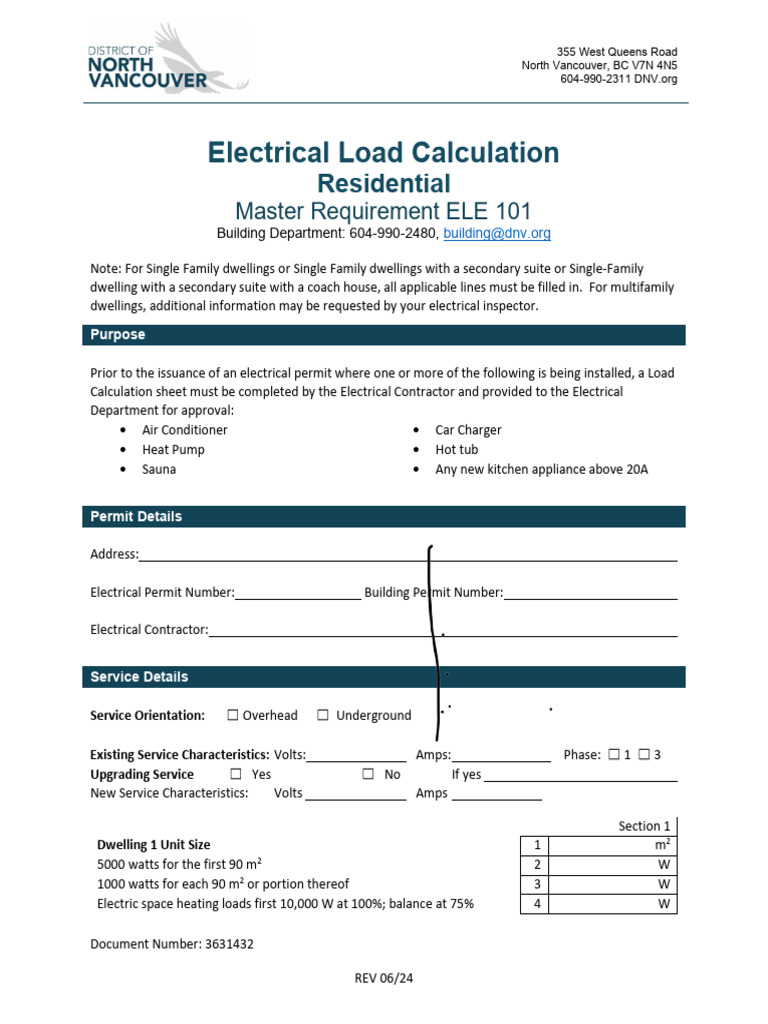 Electrical Load Calculation Residential | PDF | Water Heating | Watt