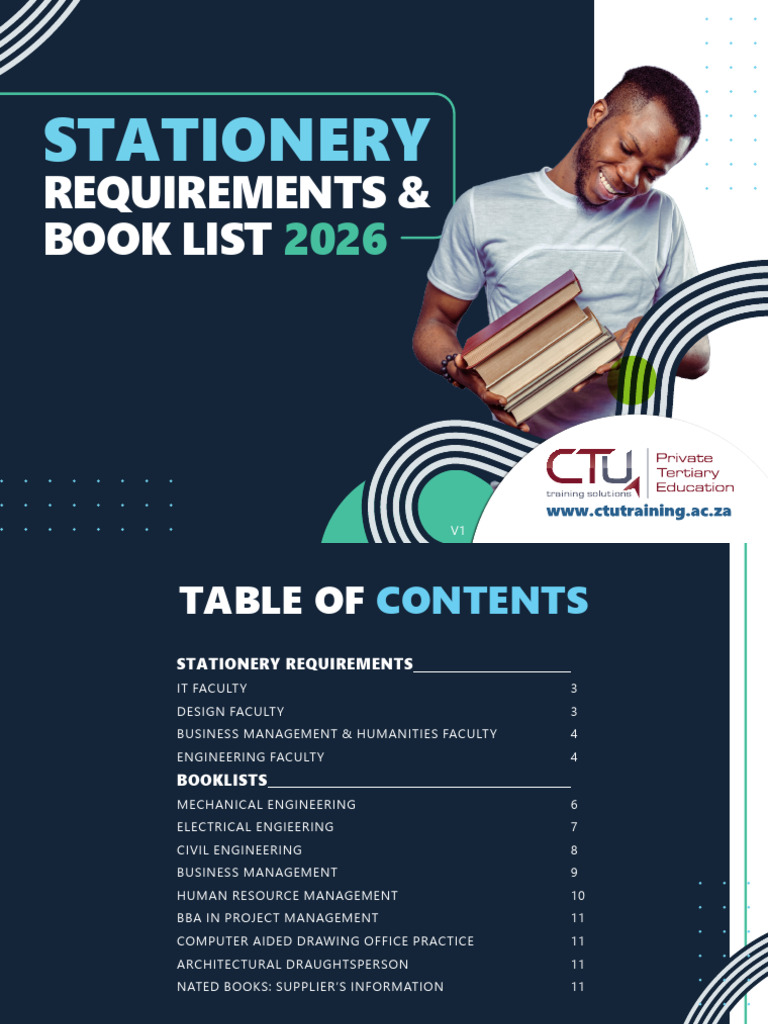 Stationery and Textbooks List - 2026 - v1 | PDF | Pencil | Notebook