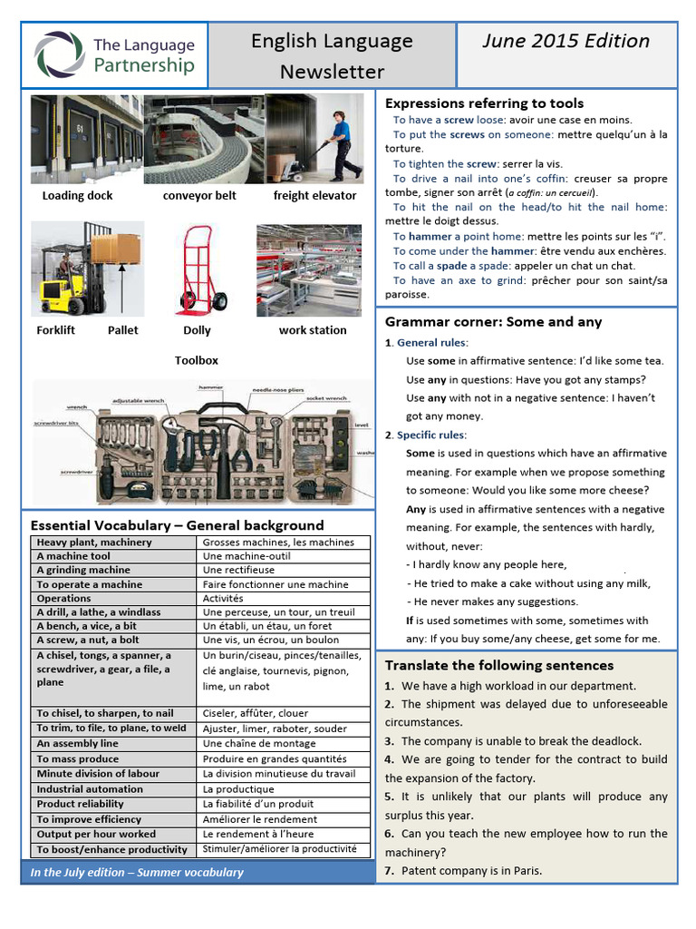 Vocabulary English For Manufacturing | PDF | Metalworking | Mechanical ...