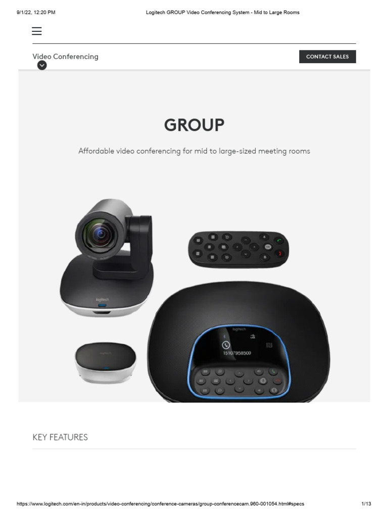 Logitech GROUP Video Conferencing System - Mid To Large Rooms | PDF ...