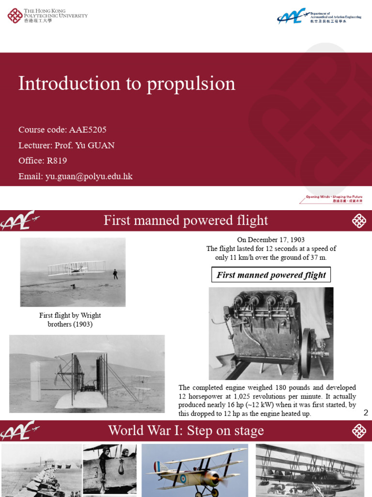 5205 01 Introduction To Propulsion | PDF | Jet Engine | Gas Turbine