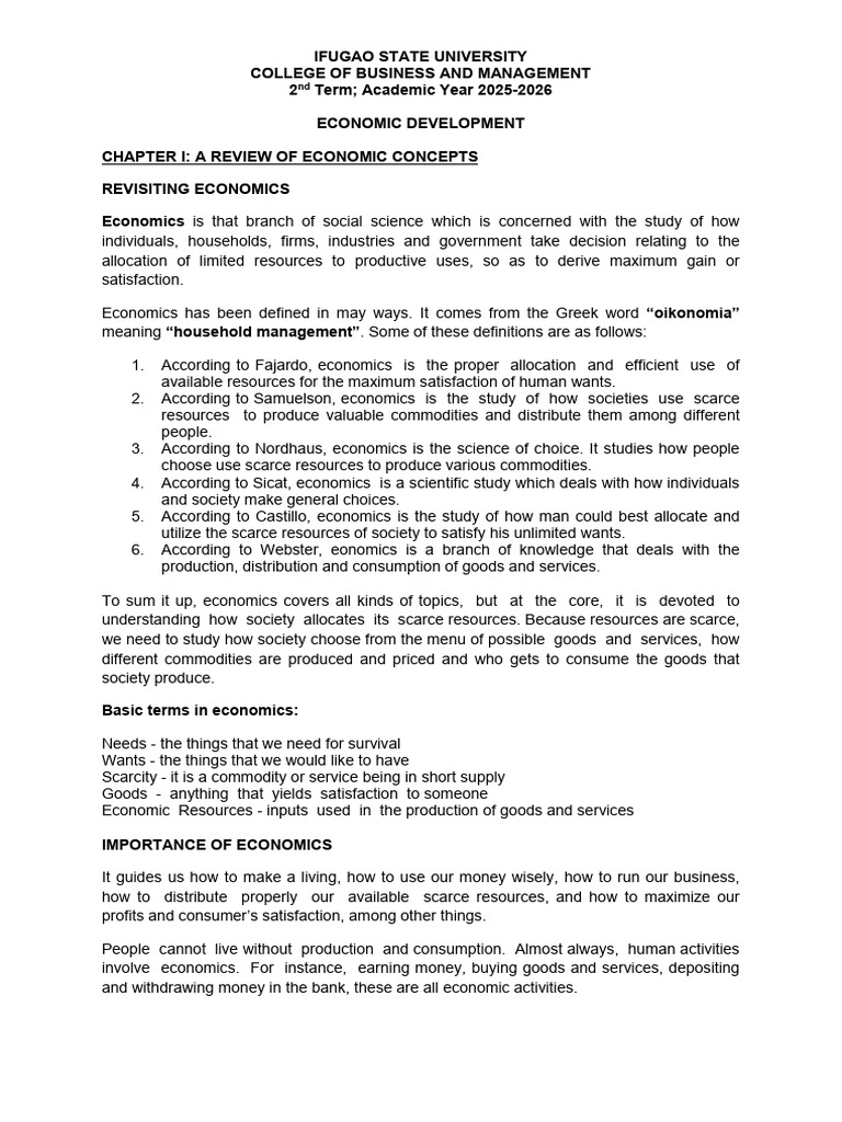 Economic Development Chapter 1 | PDF | Economics | Market (Economics)