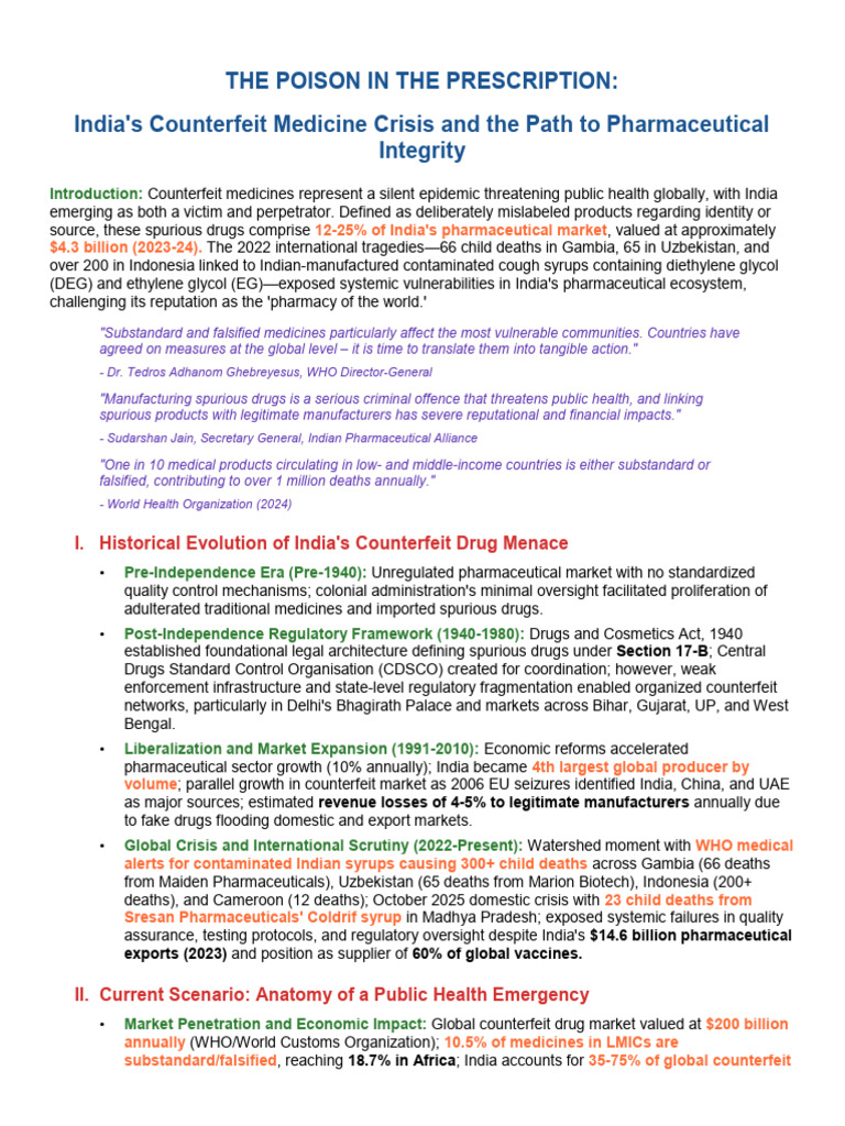Counterfit Medicine | PDF