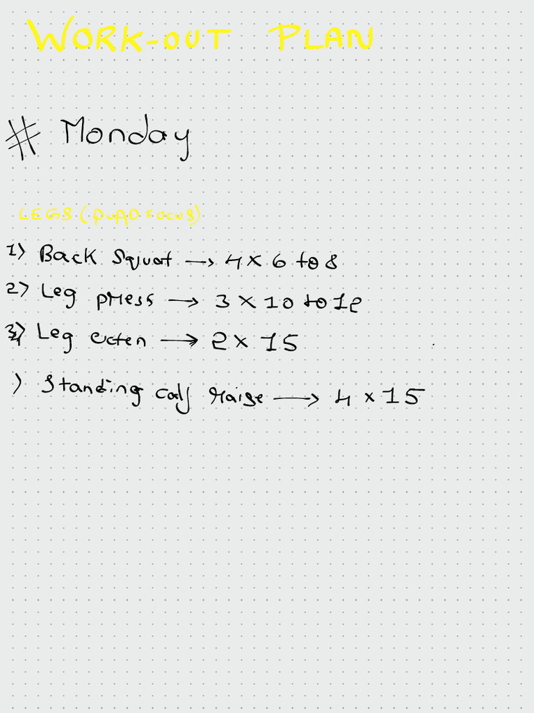 Workout Plan | PDF