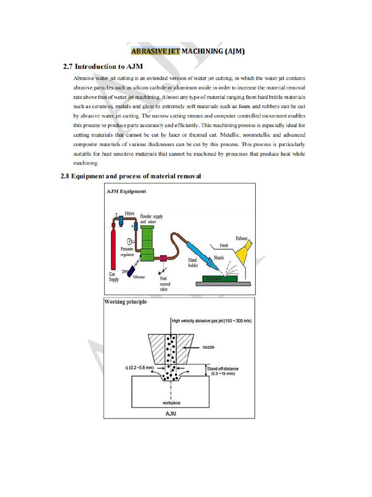 Overview of Abrasive Jet Machining | PDF