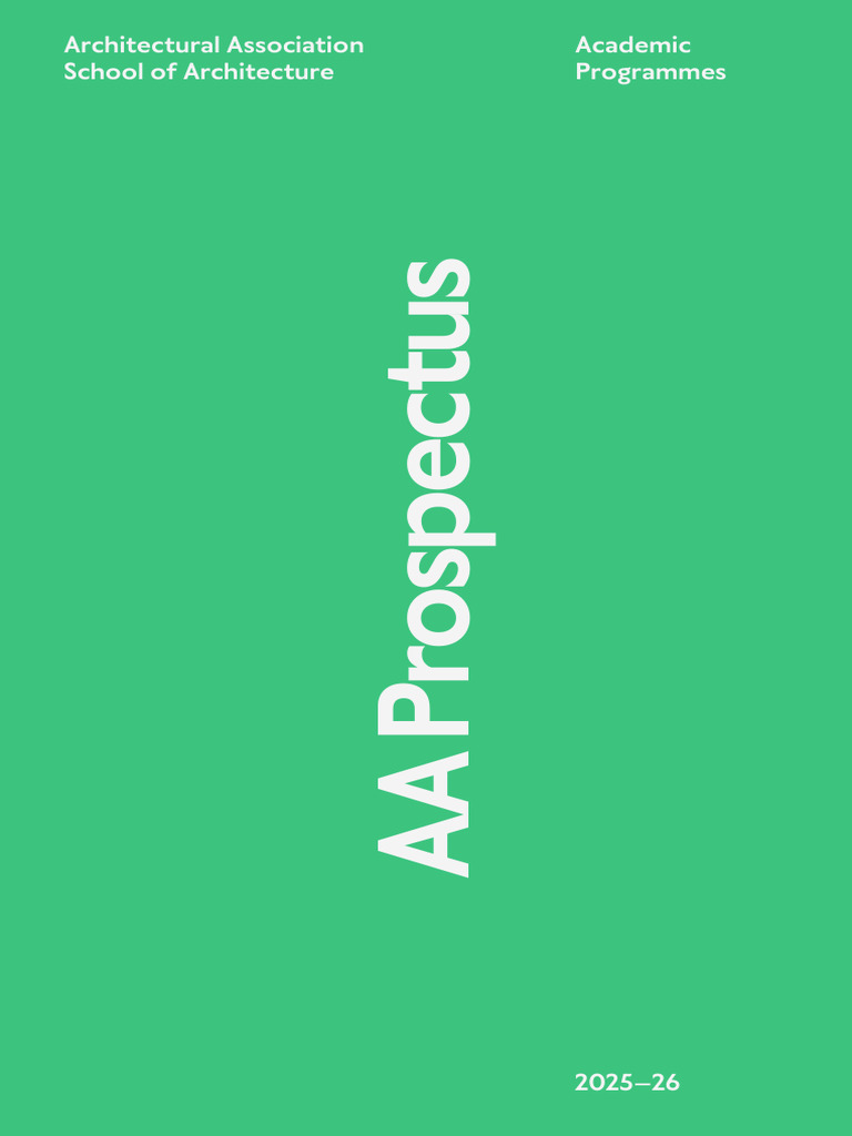 Aa Academic Programmes Prospectus 202526 | PDF | Design | Doctor Of ...
