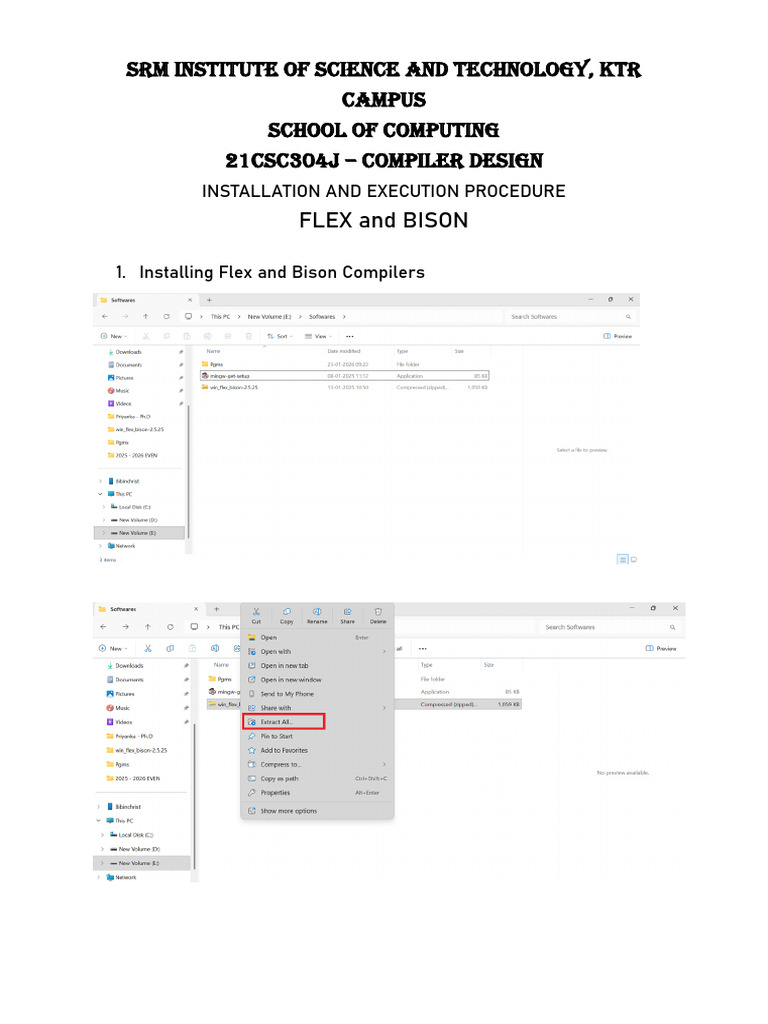 FLEX and BISON Installation | PDF
