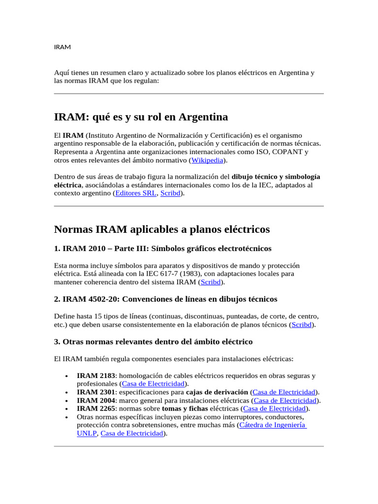 IRAM | PDF | Enchufes y tomas de corriente alterna | Dibujo técnico