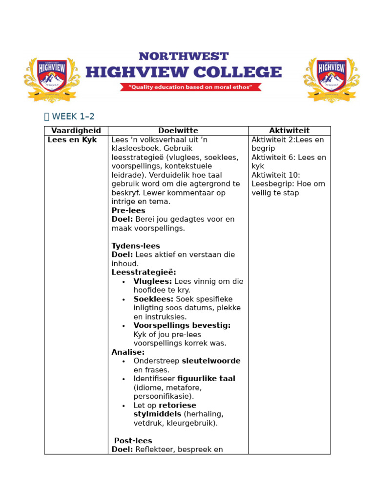 GR 7 Beplanning Met Akt | PDF