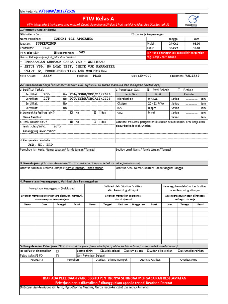 Contoh PTW | PDF