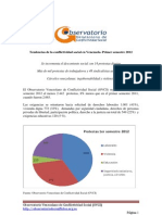 Tendencias de La Conflictividad Social en Venezuela 1er Semestre 2012